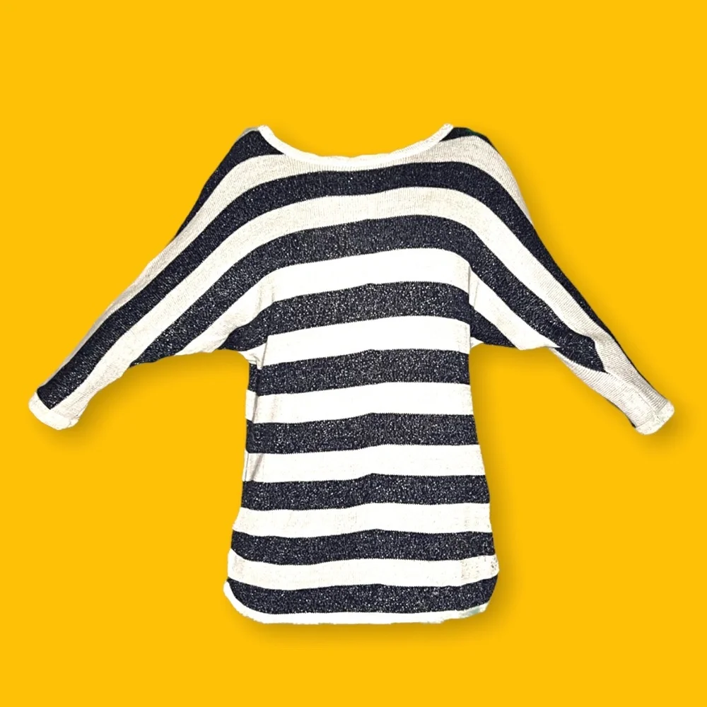 Alya Navy & White Gold Glitter Sweater - Picture 1 of 3